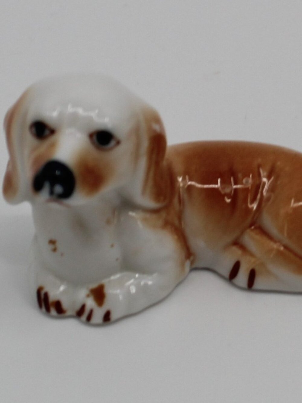 Vintage Cocker Spaniel Puppy Genuine Bone China Miniature Figurine 1.5" x 3"